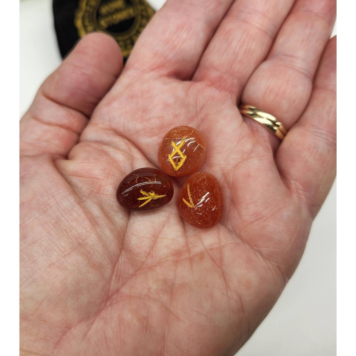 Carnelian 24-piece Gemstone Rune Set