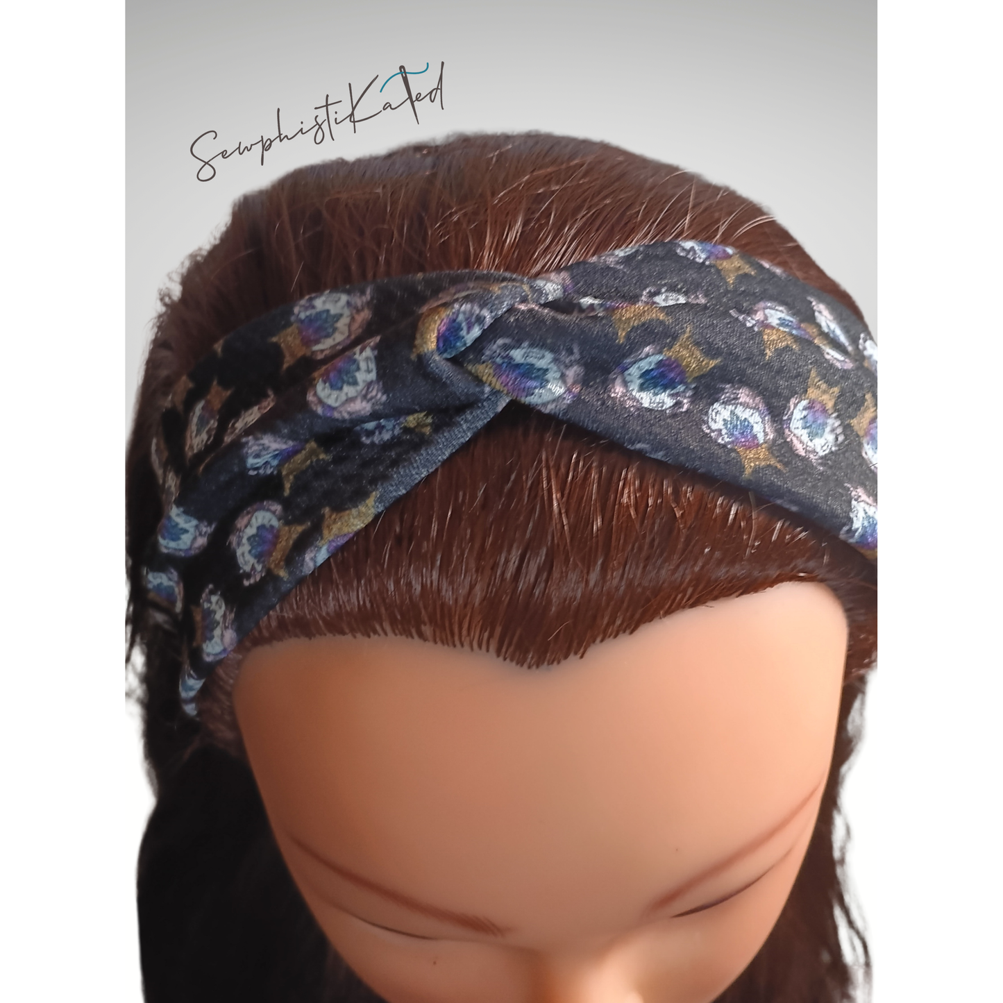 Black Crystal Ball Headband & Scrunchie – Witchy Hair Accessories