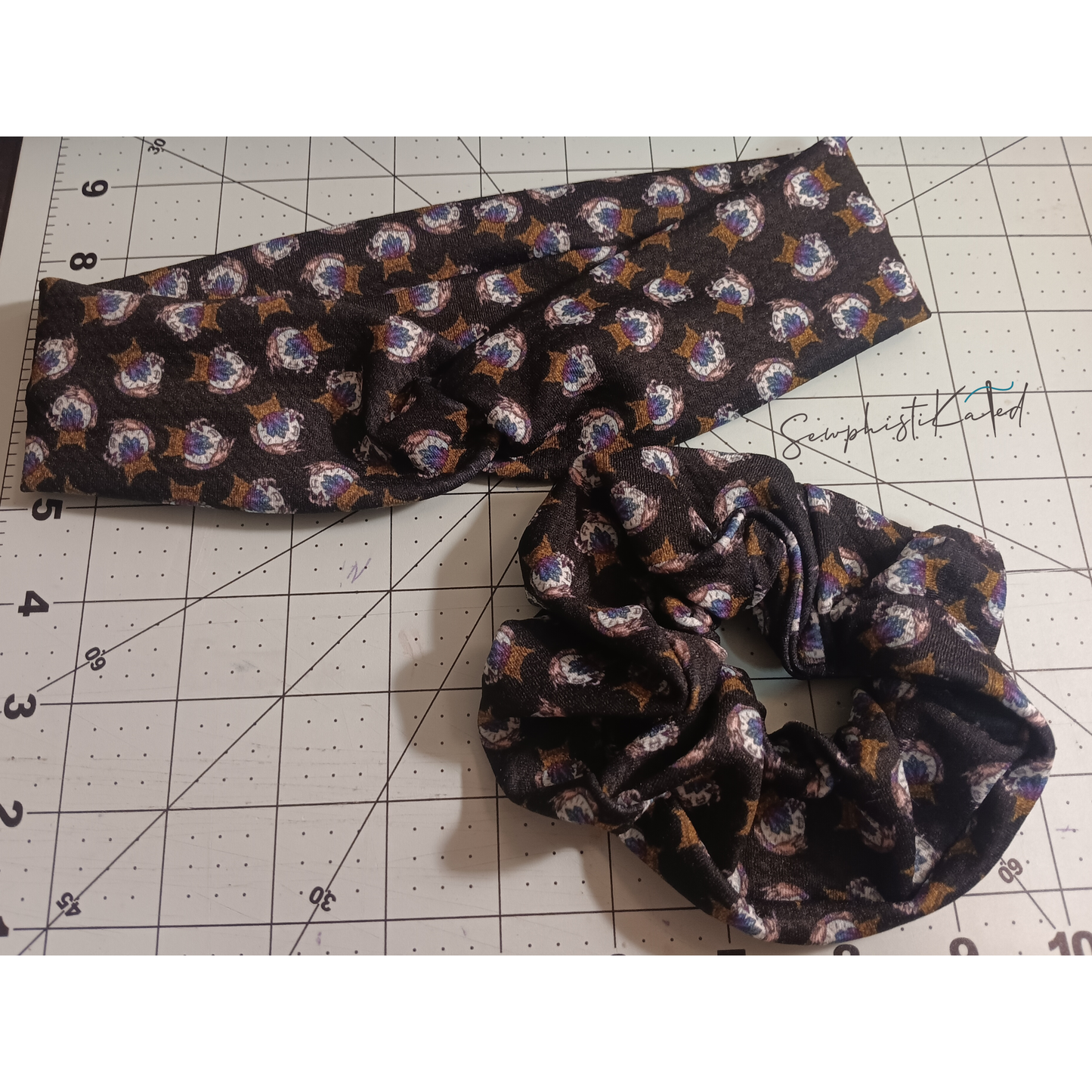 Black Crystal Ball Headband & Scrunchie – Witchy Hair Accessories