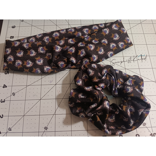 Black Crystal Ball Headband & Scrunchie – Witchy Hair Accessories
