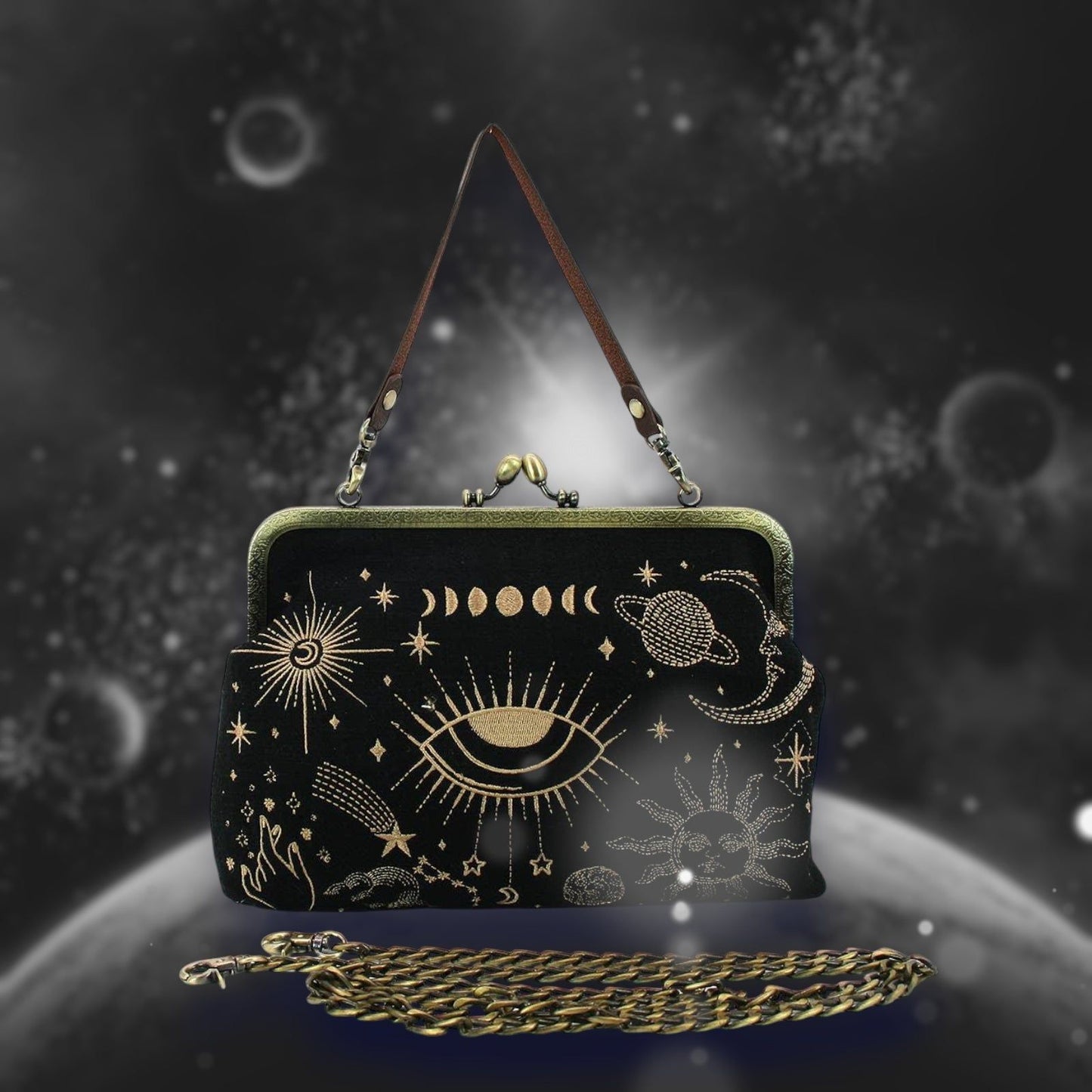 Celestial Kisslock Bag