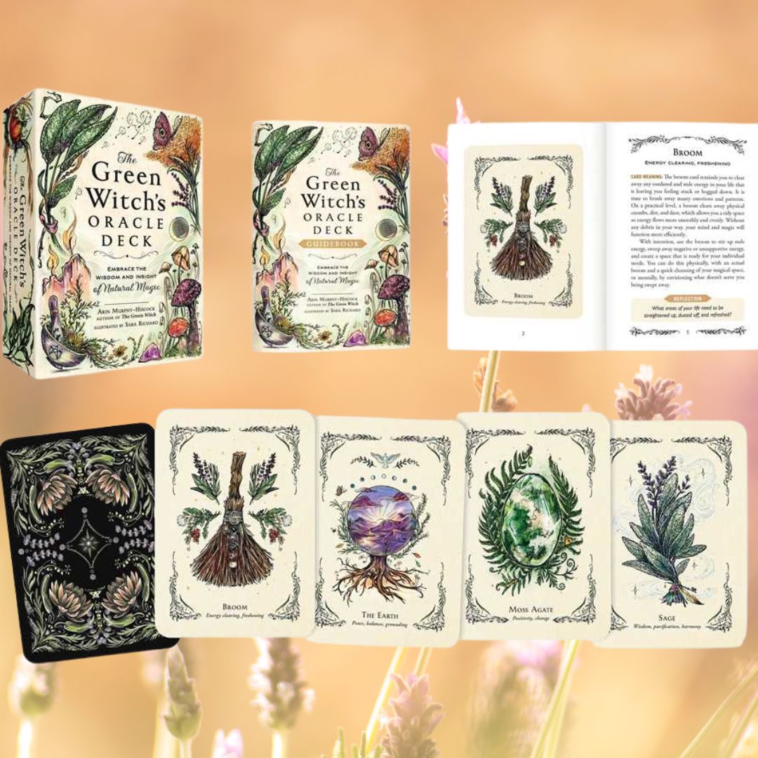 Green Witch's Oracle Deck by Arin Murphy-Hiscock | 50-Card Green Witchcraft & Nature Oracle Deck