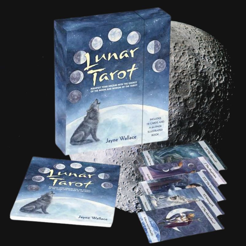 Lunar Tarot by Jayne Wallace | 78-Card Moon Tarot Deck & Guidebook
