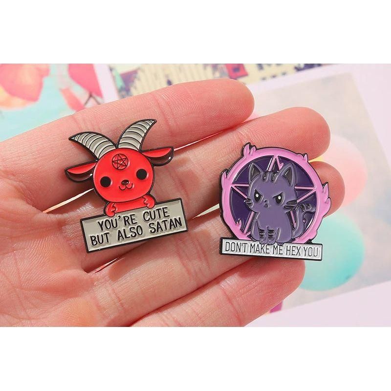 Witchy Pentagram Enamel Pins