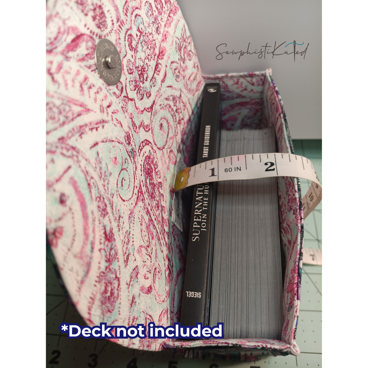 Mystic Pink Tarot Deck Case – Structured Witchy Card & Guidebook Holder