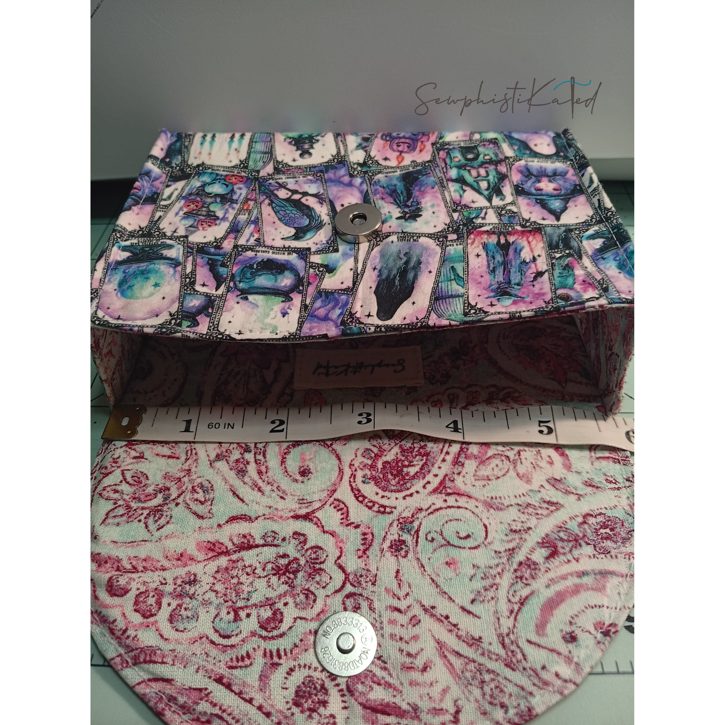 Mystic Pink Tarot Deck Case – Structured Witchy Card & Guidebook Holder