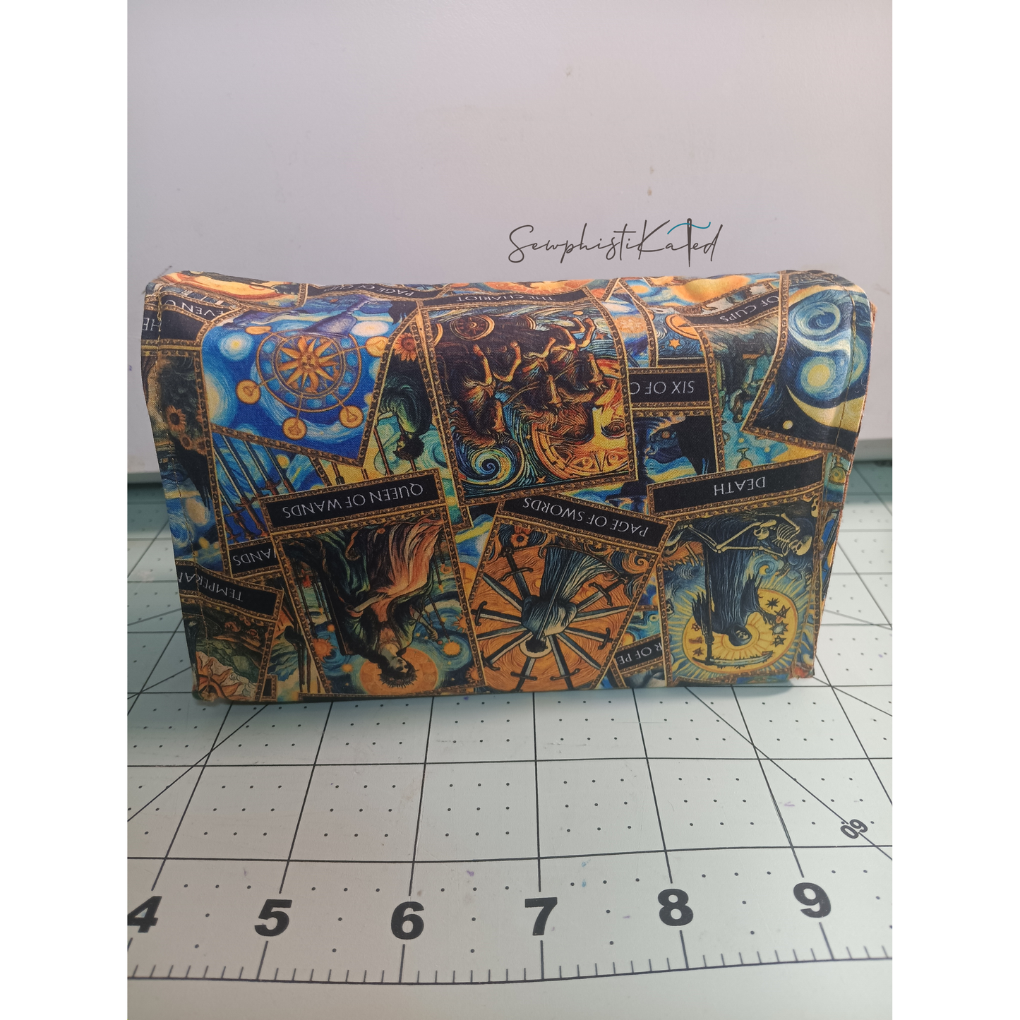 Handmade Tarot & Oracle Card Deck Case – Tarot Theme, Steampunk Lined, Snap Closure (5.75”)