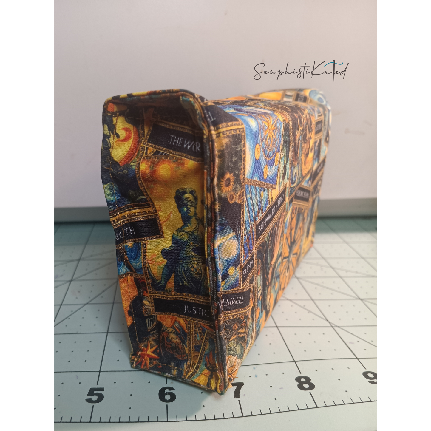 Handmade Tarot & Oracle Card Deck Case – Tarot Theme, Steampunk Lined, Snap Closure (5.75”)
