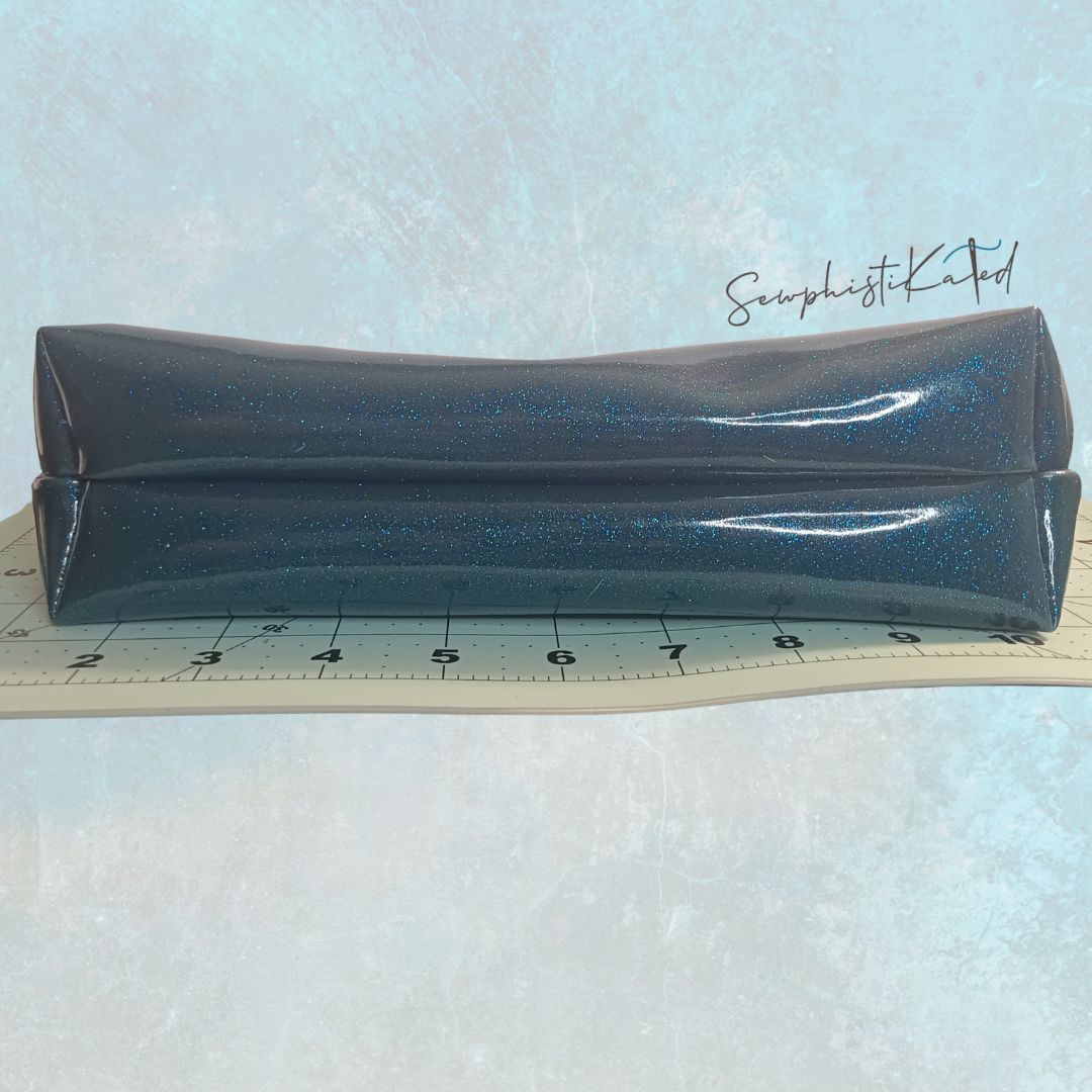 "Weird But Cute" Gothic Makeup Bag – Skull & Vampire Collage Faux Leather Pouch