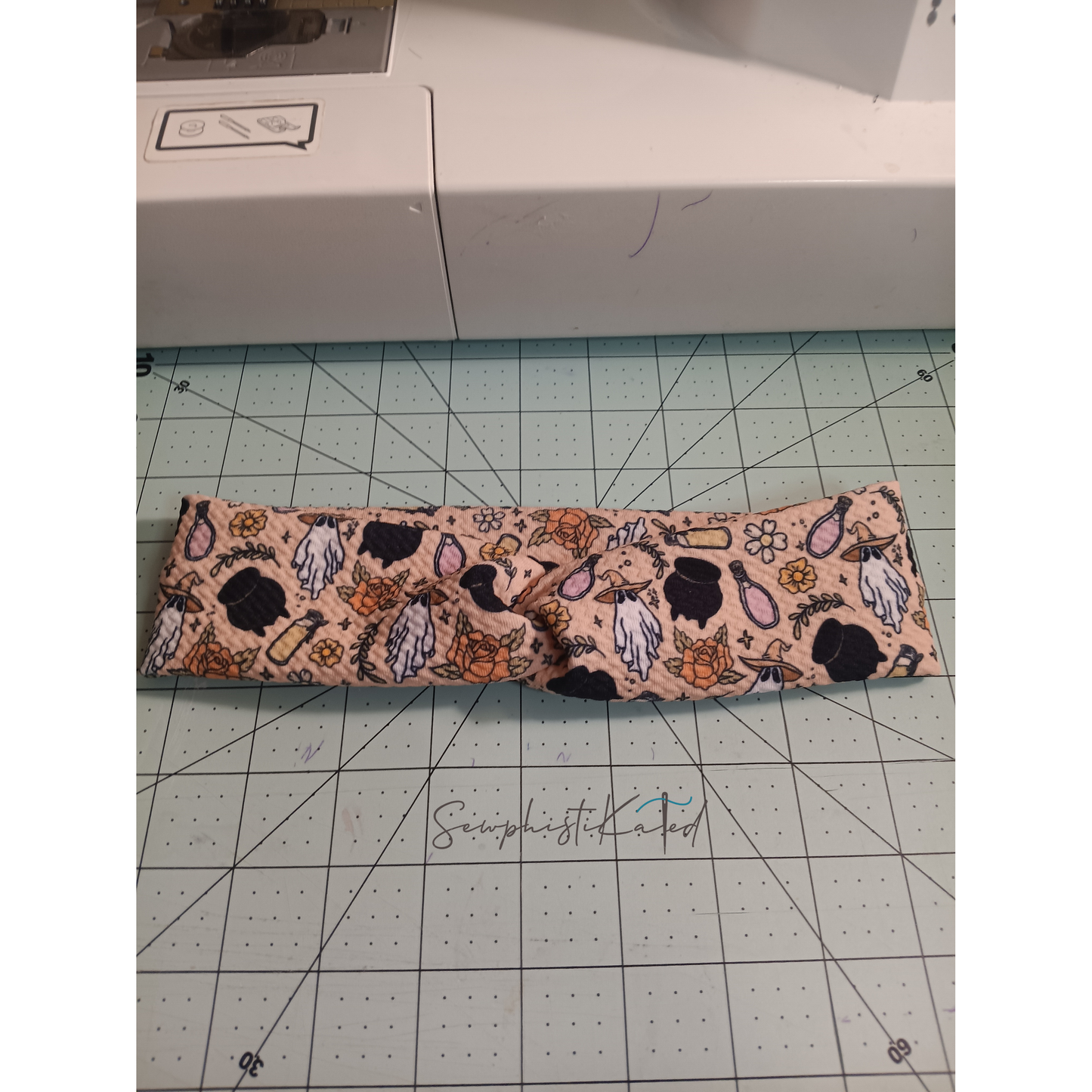 Witchy Ghost & Potion Headbands & Scrunchies | Handmade Spooky Floral Hair Accessories