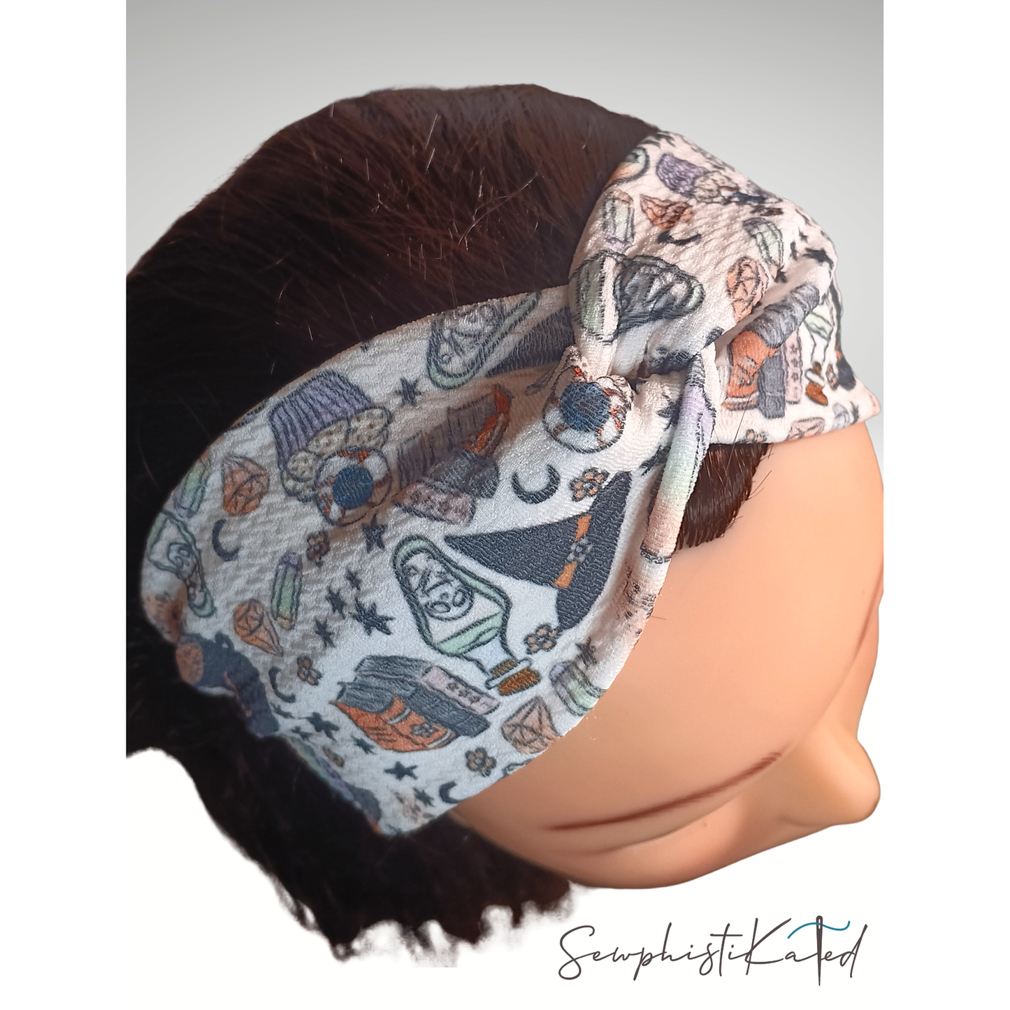 Witchy Headbands & Scrunchies – Crystal Ball, Potion, Moon & Star Hair Accessories