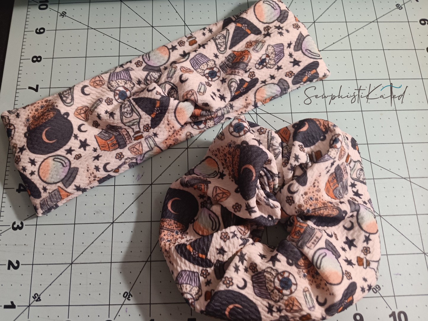Witchy Headbands & Scrunchies – Crystal Ball, Potion, Moon & Star Hair Accessories