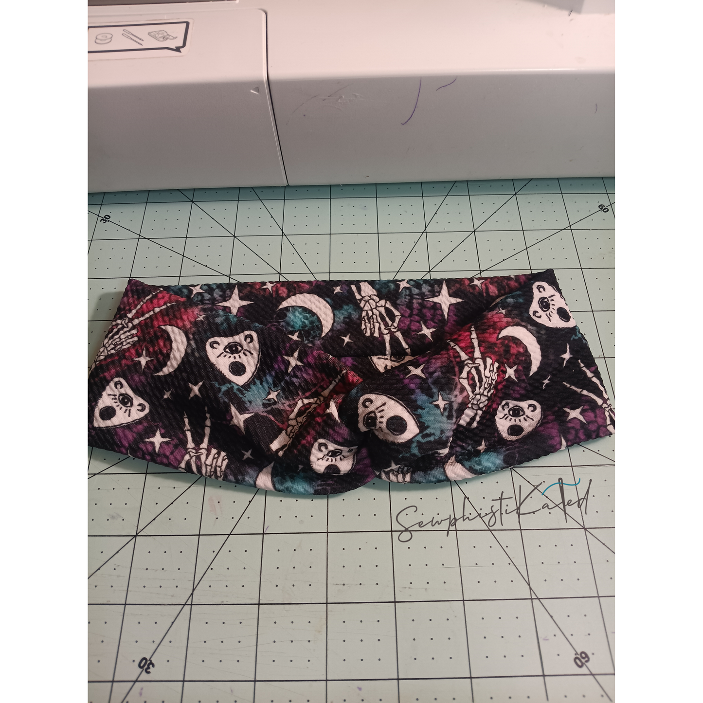 Witchy Planchette Headbands & Scrunchies – Celestial Skeleton Hair Accessories (Purple, Black & Teal)
