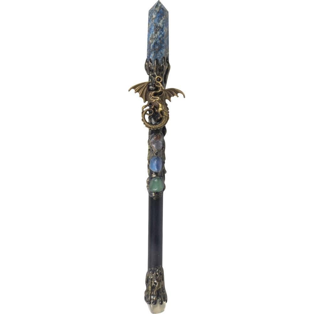 Lapis Lazuli & Gold Dragon Wand