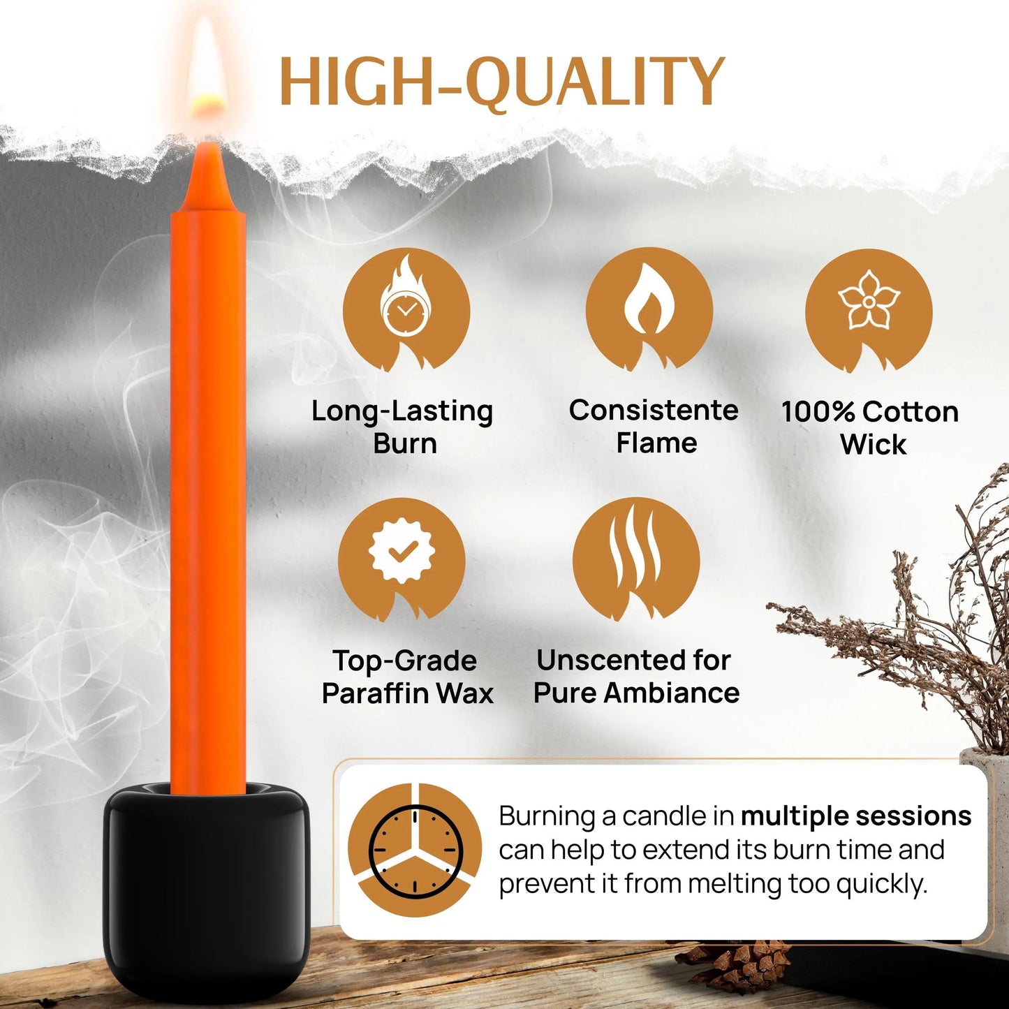 36-Piece Colored Spell Candle Kit with Holders, Parchments & Guidebook